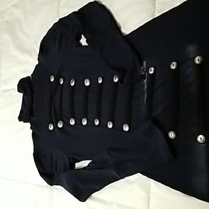 Military style sweater bodycon tunic/dress